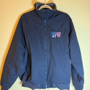 King Louie America VFW Jacket Mens Large Black Fleece Lined Union Made USA